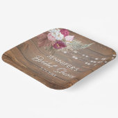 Rustikales Brautparty Pappteller (Gewinkelt)