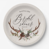 Rustikales Brautparty Pappteller (Vorderseite)