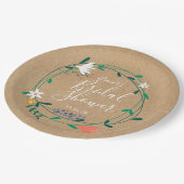 Rustikales Brautparty Pappteller (Schrägansicht)