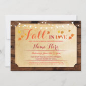 Rustikales Brautparty Party Fall in Liebe Einladun Einladung (Vorderseite)