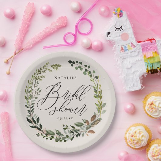 Rustikales Brautparty-Party Pappteller (Party)