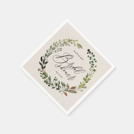 Rustikales Brautparty-Party Serviette (Ecke)