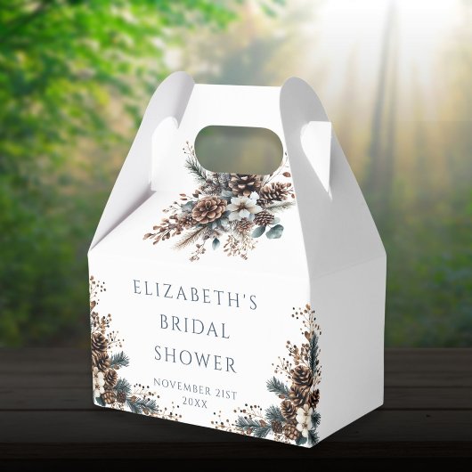 Rustikales Brautparty Pinecones Forest Geschenkschachtel