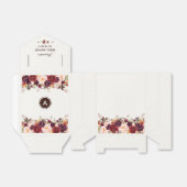 Rustikales Brautparty Pink Marsala Gefallen Box Geschenkschachtel (Ungefaltet)