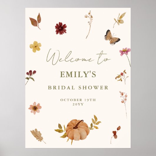 Rustikales Brautparty Poster (Vorne)