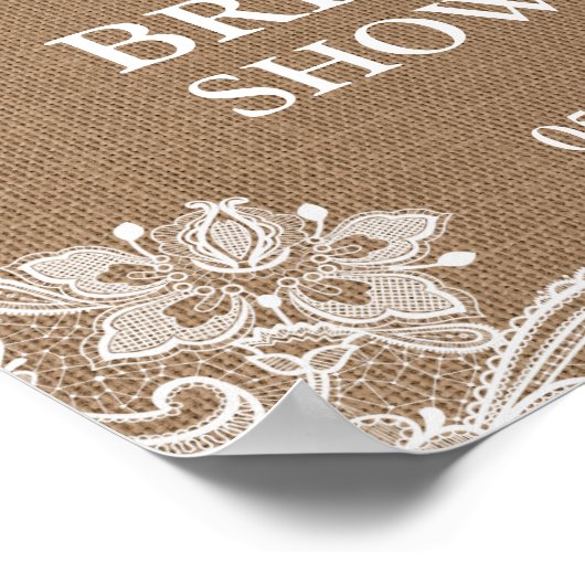 Rustikales Brautparty Poster (Ecke)