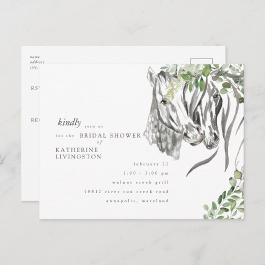 Rustikales Brautparty Postkarte (Vorne/Hinten)