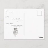 Rustikales Brautparty Postkarte (Rückseite)