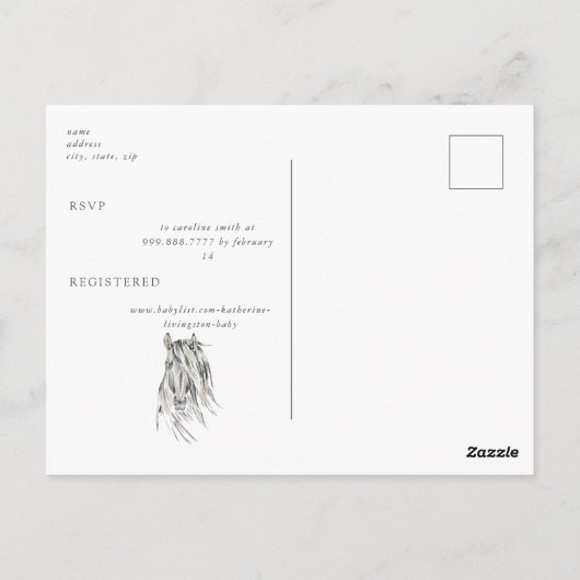 Rustikales Brautparty Postkarte (Rückseite)