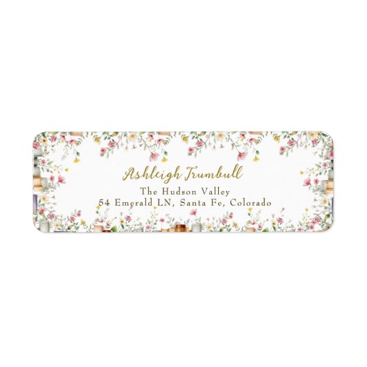 Rustikales Brautparty Rücksendeadresse (Vorne)