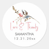 Rustikales Brautparty Runder Aufkleber (Vorderseite)