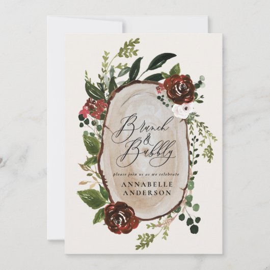 Rustikales Brautparty Save The Date (Vorderseite)