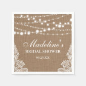 Rustikales Brautparty Serviette (Vorderseite)