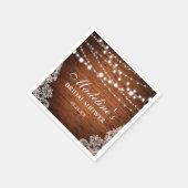 Rustikales Brautparty Serviette (Ecke)