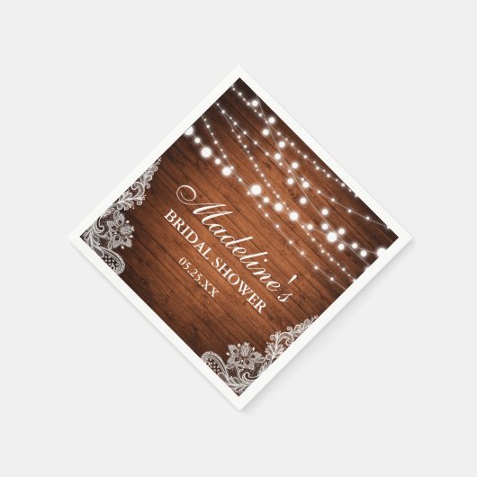 Rustikales Brautparty Serviette (Ecke)