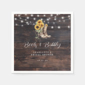 Rustikales Brautparty Serviette (Vorderseite)