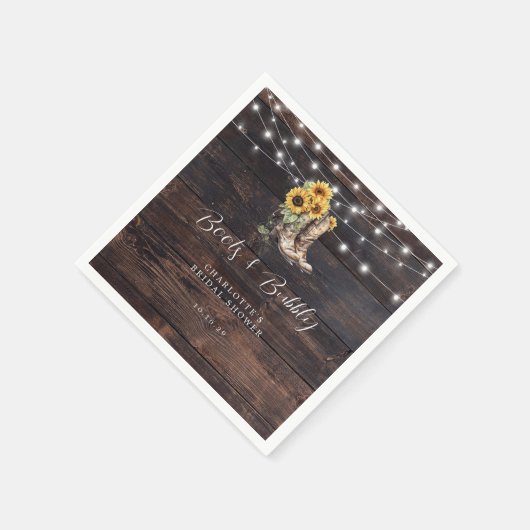 Rustikales Brautparty Serviette (Ecke)