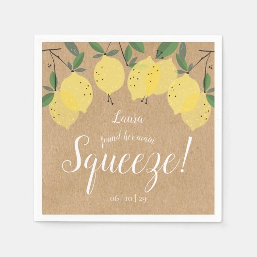 Rustikales Brautparty Serviette (Vorderseite)