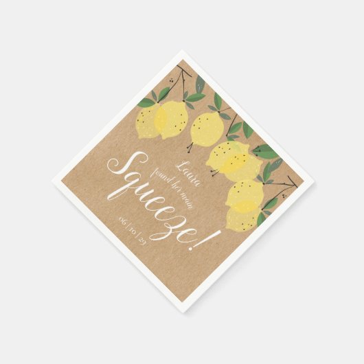 Rustikales Brautparty Serviette (Ecke)