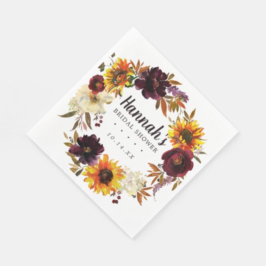 Rustikales Brautparty Serviette (Ecke)