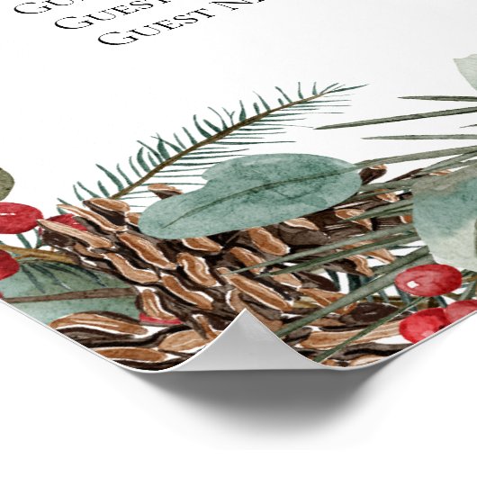 Rustikales Brautparty-Sitzdiagramm | Kariertes The Poster (Ecke)