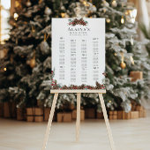 Rustikales Brautparty-Sitzdiagramm | Kariertes The Poster