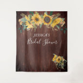 Rustikales Brautparty Sonnenblumen Wandteppich (Vorderseite)