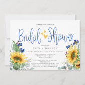 Rustikales Brautparty Sonnenblumen Wildblume Einladung (Vorderseite)