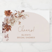 Rustikales Brautparty Sparkling Weinkeller Schaumweinetikett (Einzelnes Label)