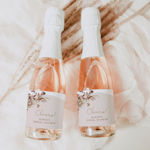 Rustikales Brautparty Sparkling Weinkeller Schaumweinetikett