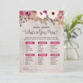 Rustikales Brautparty-Spiel Einladung (Stehend Vorderseite)