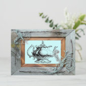 Rustikales Brautparty Tee Party Einladung (Stehend Vorderseite)