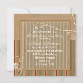 Rustikales Brautparty Tee Party Einladung (Rückseite)