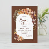 Rustikales Brautparty Terracotta auf dem Monte Tam Einladung (Stehend Vorderseite)