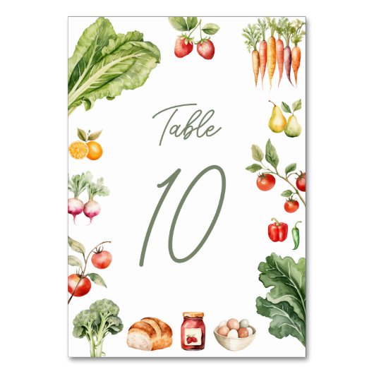 Rustikales Brautparty Tischnummer (Vorderseite)