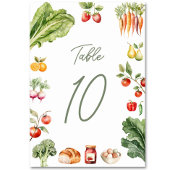 Rustikales Brautparty Tischnummer