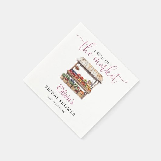 Rustikales Brautparty vom Markt Serviette (Ecke)