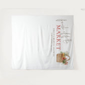 Rustikales Brautparty vor dem Hintergrund Wandteppich (Vorderseite (Horizontal))