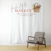 Rustikales Brautparty vor dem Hintergrund Wandteppich (Beispiel)