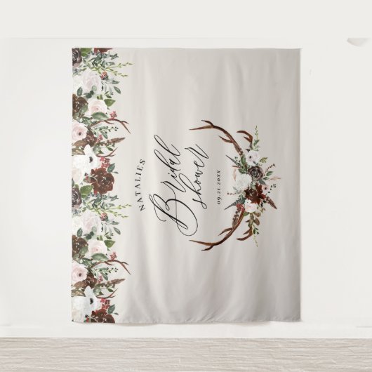 Rustikales Brautparty Wandteppich (Vorderseite)