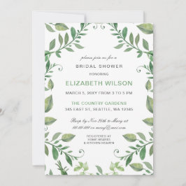 Rustikales Brautparty Wasserfarbe Einladung