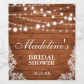 Rustikales Brautparty Weinetikett (Einzelnes Label)