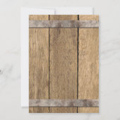 Rustikales Brautparty | Weingarten mit Blumenmuste Einladung (Rückseite)