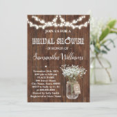 Rustikales Brautparty Western Polterabend Einladung (Stehend Vorderseite)