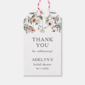 Rustikales Brautparty Wildblume Geschenkanhänger (Vorderseite)