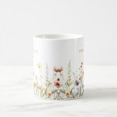 Rustikales Brautparty Wildblume Kaffeetasse (Mittel)