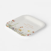 Rustikales Brautparty Wildblume Pappteller (Gewinkelt)