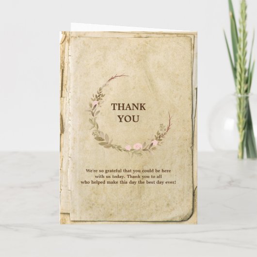 Rustikales Brautprogramm Programm (Rückseite)