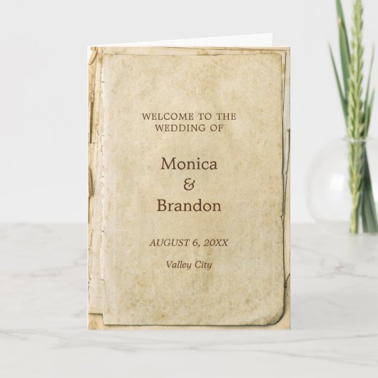 Rustikales Brautprogramm Programm (Vorderseite)