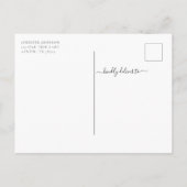 Rustikales Brawn Fall Floral Erntedank Dinner Einladungspostkarte (Rückseite)